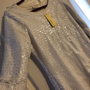 Sugarlips White Sequin Disco Dance Dress